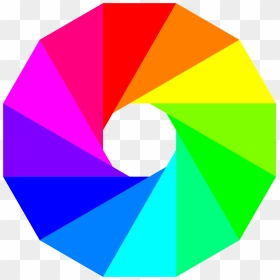 Half Regular Triangle Dodecagon Clip Arts - Clip Art Colour Wheel, HD Png Download - triangle design png