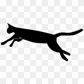 Cat Clip Art - Running Black Cat Clipart, HD Png Download - jumping cat png