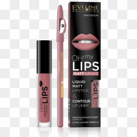 Matte Lipstick No - Eveline Liquid Matte Lipstick, HD Png Download - lipstick smear png
