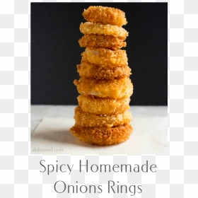 Spicy Homemade Onion Rings - Onion Ring, HD Png Download - onion rings png