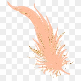 #feathers #feather #pastel #golden #gold #rosegold - Gold Pastel Feather, HD Png Download - gold feather png