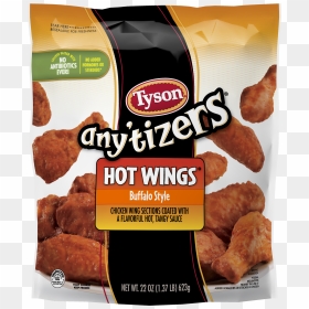 Tyson® Any"tizers® Buffalo Style Bone-in Chicken Wings, - Tyson Hot Wings, HD Png Download - hot wings png