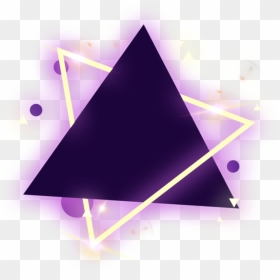#freetoedit #purple #triangles #geometric #design - Triangle Neon Background For Picsart, HD Png Download - triangle design png