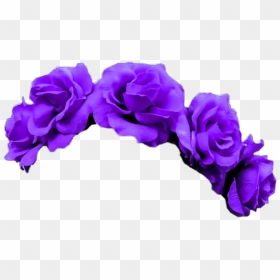 #purple #crown #flower #aesthetic #tumblr #pink #heart - Transparent Background Blue Flower Crown, HD Png Download - purple crown png