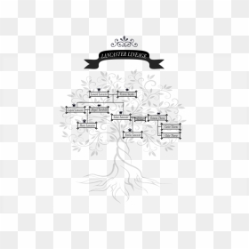 Lancaster Family Tree - Sketch, HD Png Download - tree sketch png