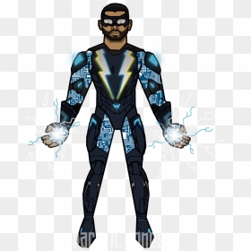 The Cw Version By Parisnjones Black Lightning, Justice - Black Lightning Cw Art, HD Png Download - black lightning png