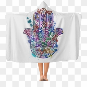 Hamsa Hand ﻿classic Adult Hooded Blanket Apparel Michael"s - Blanket, HD Png Download - hamsa png