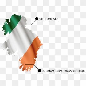 Transparent Ireland Flag Png - Map Of Ireland, Png Download - ireland flag png