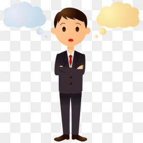 Businessman Thinking Clipart - Illustration, HD Png Download - businessman silhouette png