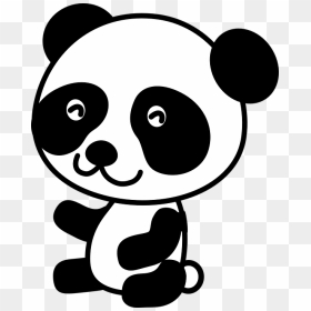Panda Head Drawing At Getdrawings - Panda Black N White, HD Png Download - cute panda png