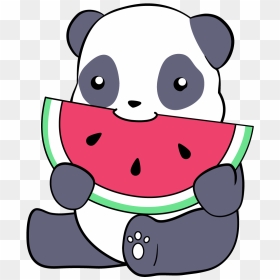 Tumblr Panda Png - Panda And Watermelon, Transparent Png - cute panda png