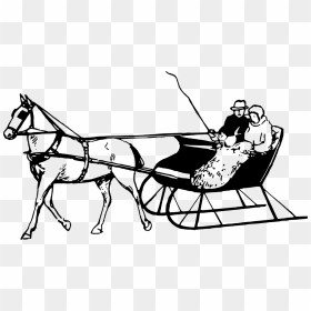 Chariot,art,horse Tack - Horse Drawn Sleigh Cartoon, HD Png Download - tack png