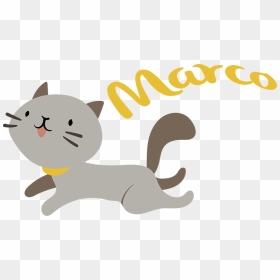 Cat And Name Customisable Sticker - Sticker, HD Png Download - jumping cat png
