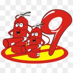Firefighting Fire Protection Cartoon Safety - Cartoon Fire Extinguisher, HD Png Download - fire cartoon png
