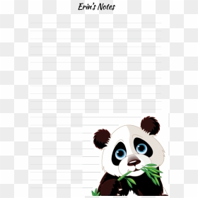 Cute Panda Eating Bamboo , Png Download - Panda Illustration, Transparent Png - cute panda png