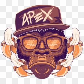 Drawn Gas Mask Gangster - Apex Gorilla, HD Png Download - gangster glasses png