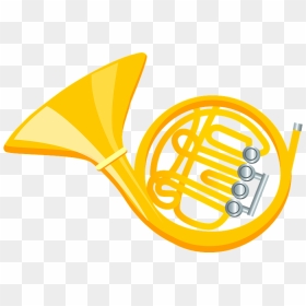 French Horn Musical Instrument Clipart - 金 管楽器 イラスト フリー, HD Png Download - french horn png