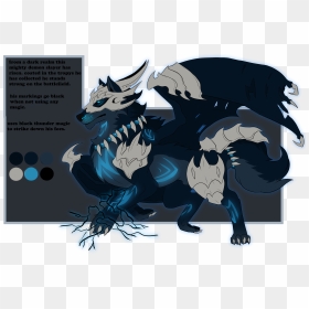 Kaine The Black Lightning Wolf - Black Wolf With Blue Markings, HD Png Download - black lightning png