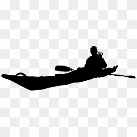 Silhouette,monochrome Photography,hand - Sea Black Shadow Png, Transparent Png - kayaking png