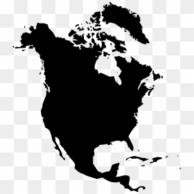 United States Canada Haiti Earth Geography Of North - North America Black And White, HD Png Download - united states silhouette png