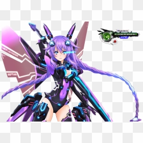 Hyperdimension Neptunia Purple Heart Wing, Png Download - Hyperdimension Neptunia Purple Heart Sisters, Transparent Png - anime heart png