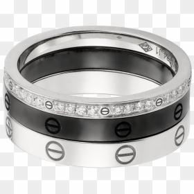 Picture V - Cartier Love Ring 3 Hoops, HD Png Download - black ring png