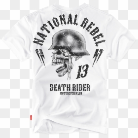 Da T Nationalrebel-ts134 White - Active Shirt, HD Png Download - rebel png