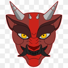 Oni Mask Demon - Oni, HD Png Download - demon face png