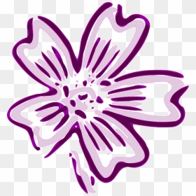 Flower, Flowers, Cartoon, Purple, Plant, Violet, Colors - Flowers Clip Art, HD Png Download - cartoon rose png