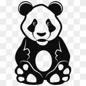 Cute Panda Silhouette - Clip Art, HD Png Download - cute panda png