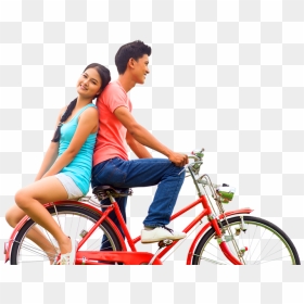 Couple Images On Cycle, HD Png Download - cycle png