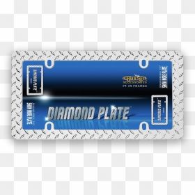 Diamond Plate License Plate - License Plate Frame, HD Png Download - diamond frame png