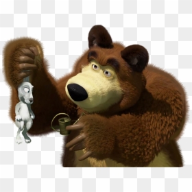 Masha And The Bear Transparent Png Clip - Transparent Background The Bear Masha Png, Png Download - masha and the bear png