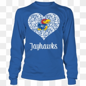 Lace Heart Logo Kansas Jayhawks Shirt Lace Heart Logo - T-shirt, HD Png Download - lace heart png