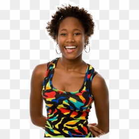 Female Teenager Smiling - Black Teen Girl Png, Transparent Png - teenager png
