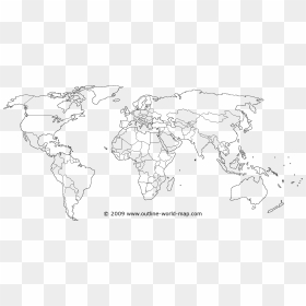High Resolution Blank World Map , Png Download - High Resolution Blank World Map, Transparent Png - world map outline png