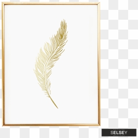 Temporary Tattoo, HD Png Download - gold feather png