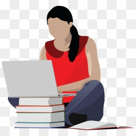 Studying Girl Clip Art - College Student Clip Art, HD Png Download - club girl png