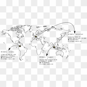 World Map Outline Dark Clipart , Png Download - World Map Without Labelling, Transparent Png - world map outline png