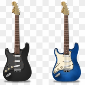 Fender Stratocaster The Black Strat Guitar Musical - Guitar Icon, HD Png Download - guitar icon png