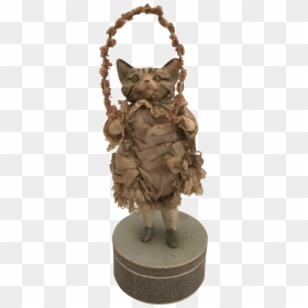 10 1/2 Antique German Dressed Cat Jumping Rope, Candy - Figurine, HD Png Download - jumping cat png