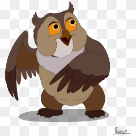 Friend Owl From Bambi - Owl Bambi Characters, HD Png Download - bambi png