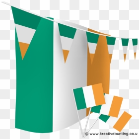 Republic Of Ireland Bunting & Flags Bundle - Flag, HD Png Download - ireland flag png