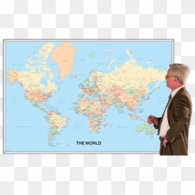 Magnetic World Map Board, HD Png Download - world map outline png
