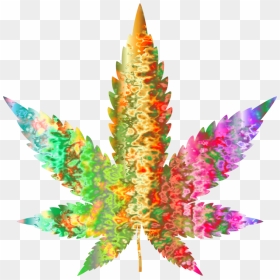 Trippy Weed Leaf Png, Transparent Png - marihuana png