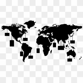 World In Photos World Map Sticker - World Map Single Color, HD Png Download - world map outline png
