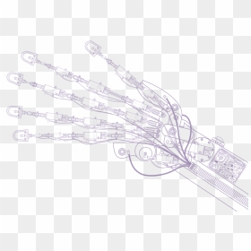 Sketch, HD Png Download - robot hand png