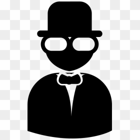Male With Hat Suit And Tie Comments - Icon Laki Laki Png, Transparent Png - suit and tie png