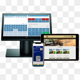 Pos, Ticketing System And Loyalty Wallet Shown On Digital - Pos System, HD Png Download - ticket barcode png