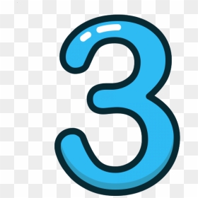 Number 3 Icon Png, Transparent Png - numeros png